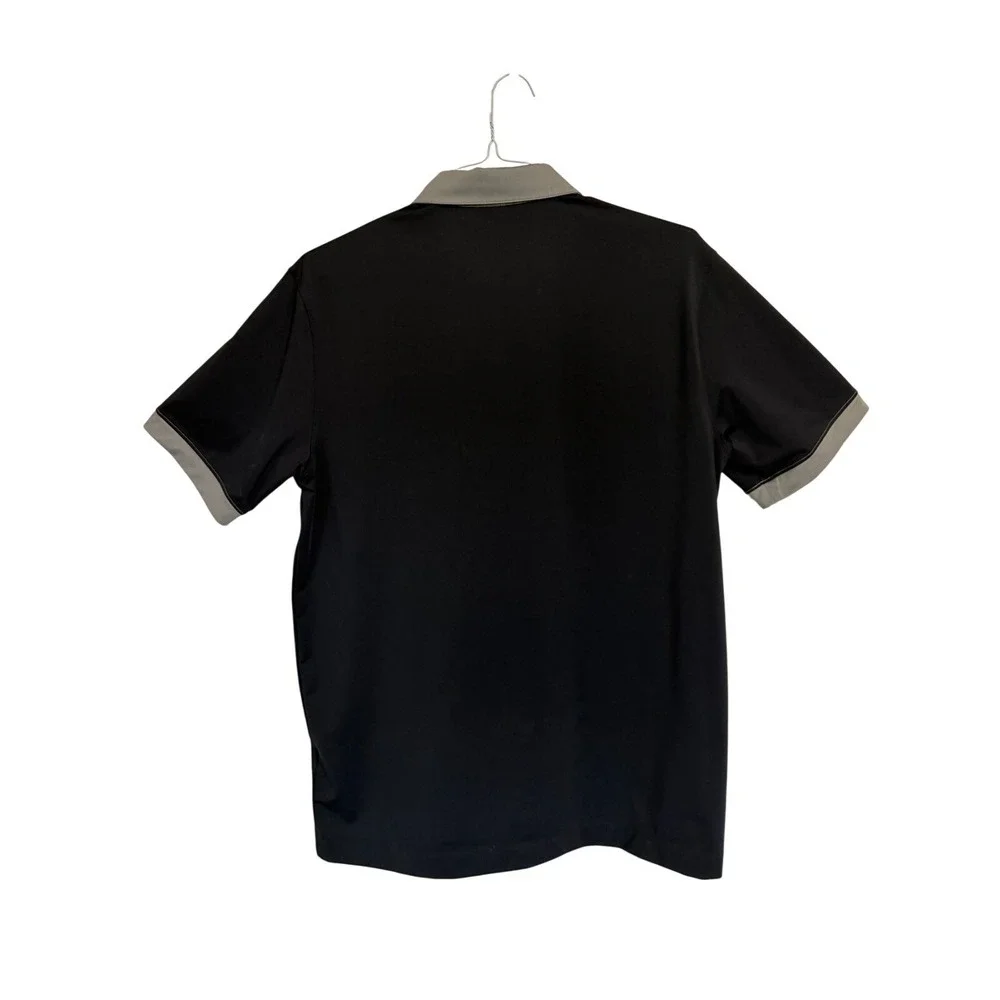 Nike Golf Polo Shirt Mens Medium Black Gray Dri-FIT Tour Performance Short